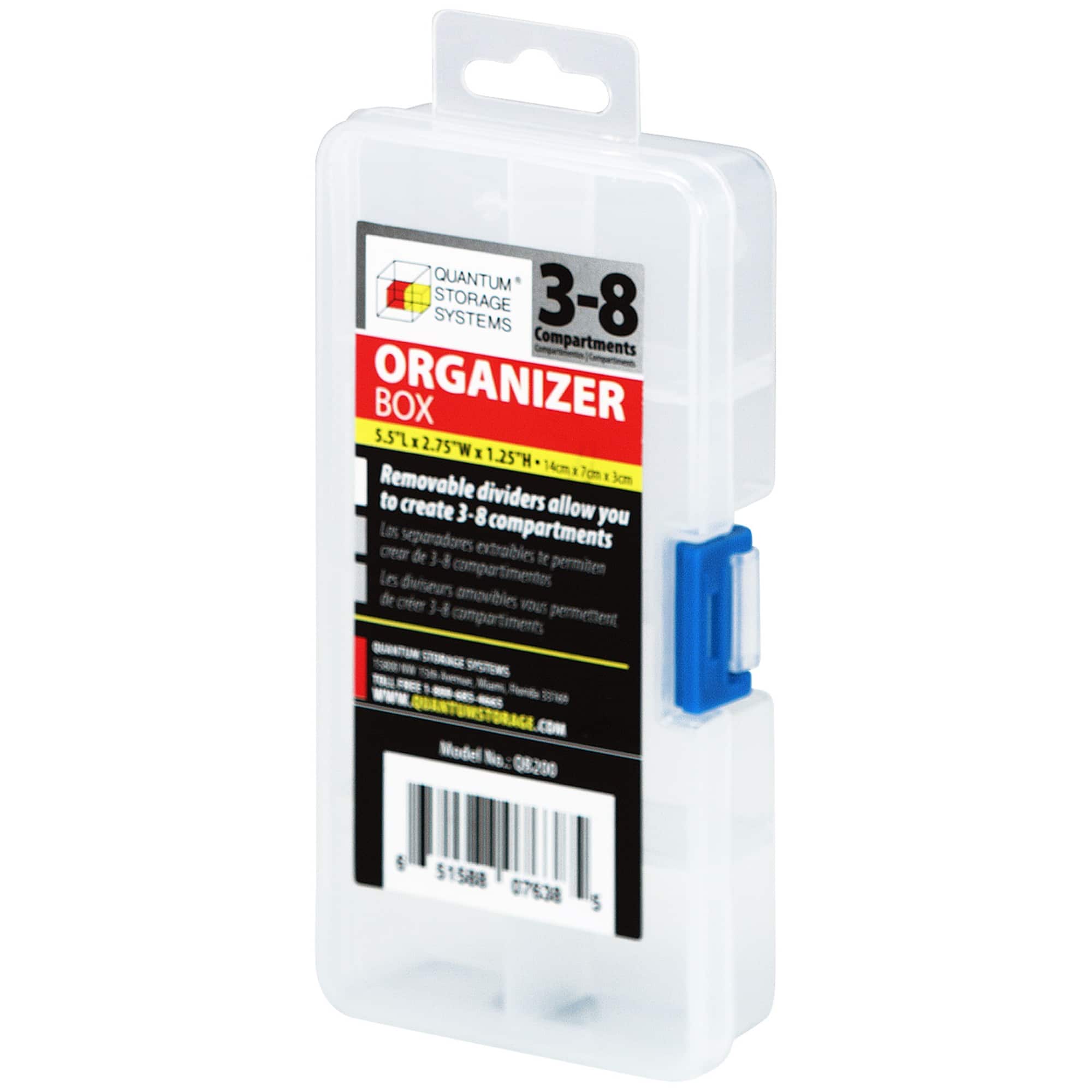 Quantum Storage Systems® Clear 3-8 Compartment Storage Boxes